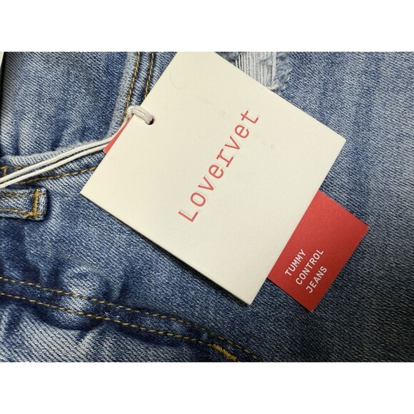 Lovervet High Rise Flare Jeans Size 27/5. Tummy Control Jeans. Vervet Medium - Picture 3 of 13